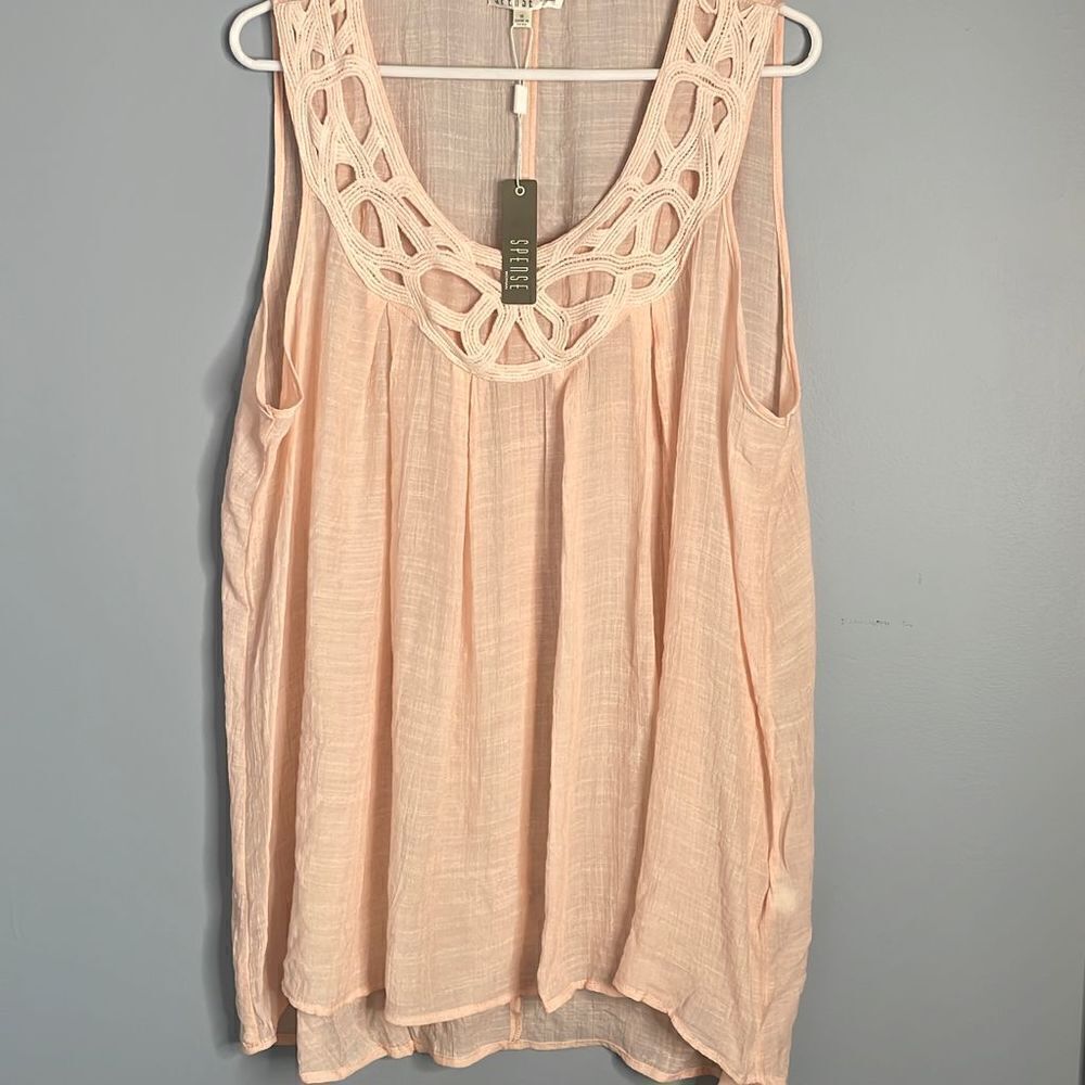 Spends Woman’s 1x sleeveless Tank Top Light Pink New With Tags